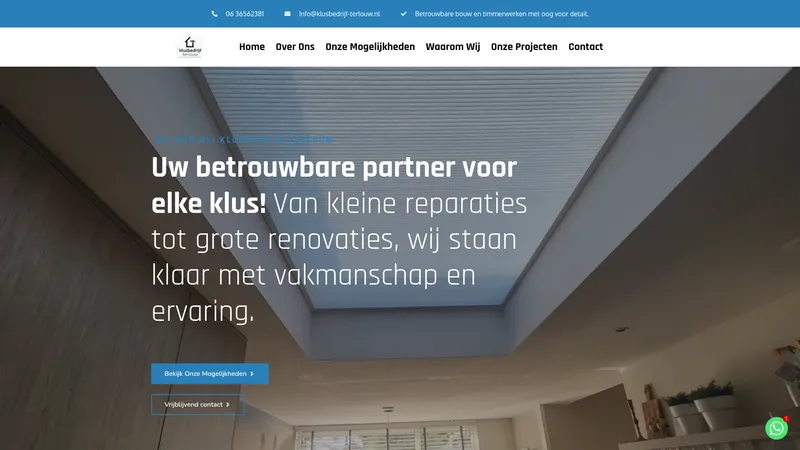 Website van Klusbedrijf Terlouw