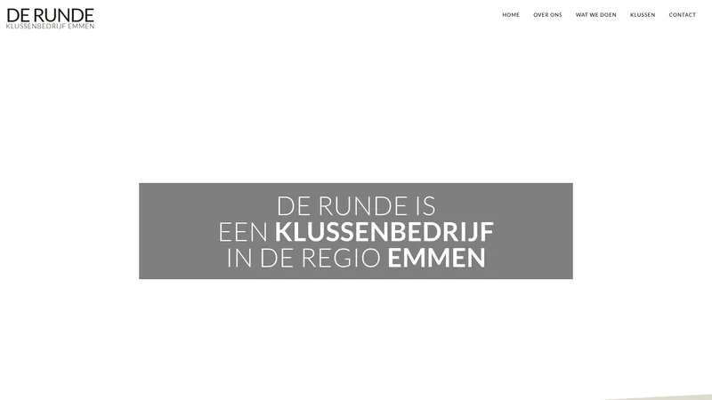Website van Klussenbedrijf De Runde