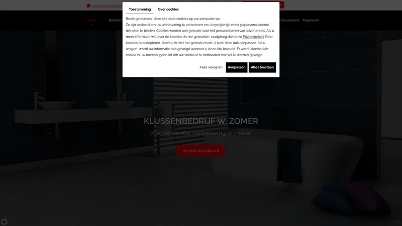 Website van klussenbedrijf W Zomer