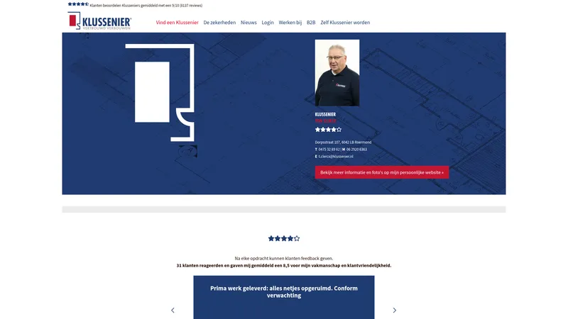 Website van Klussenier Ton Clercx