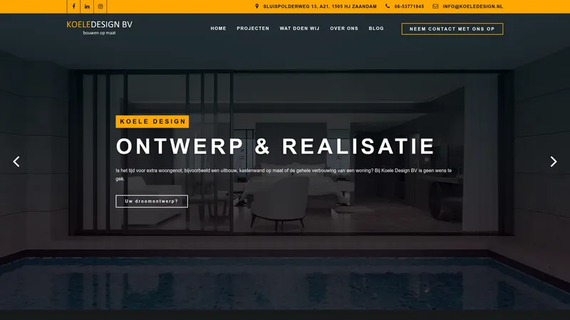 Website van Koele Design BV