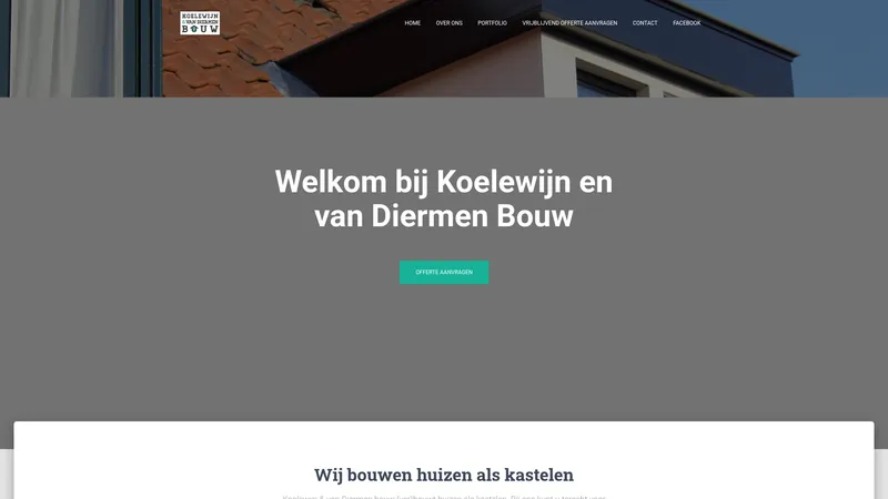 Website van Koelewijn & Van Diermen Bouw