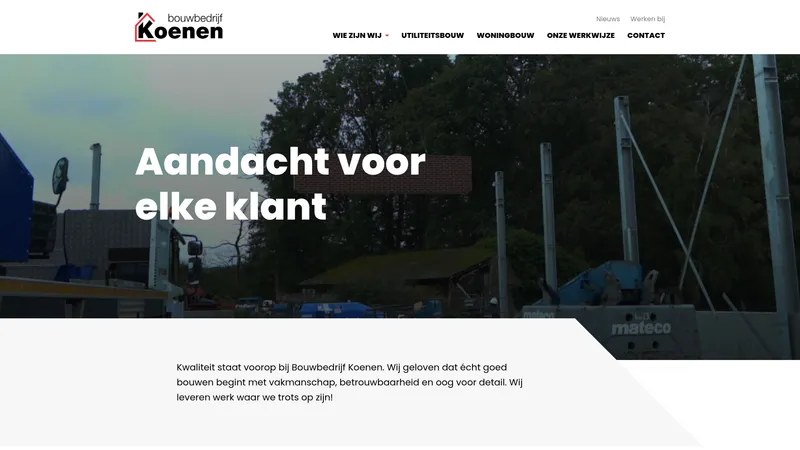 Website van Koenen BV Bouwbedrijf