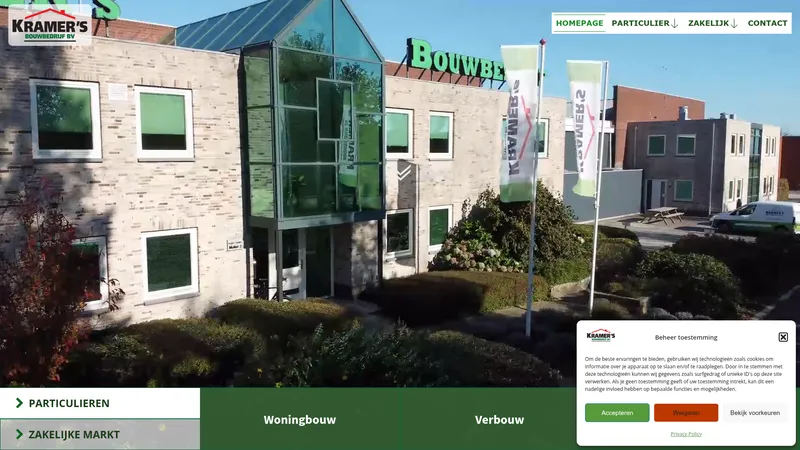 Website van Kramer's Bouwbedrijf Friesland B.V