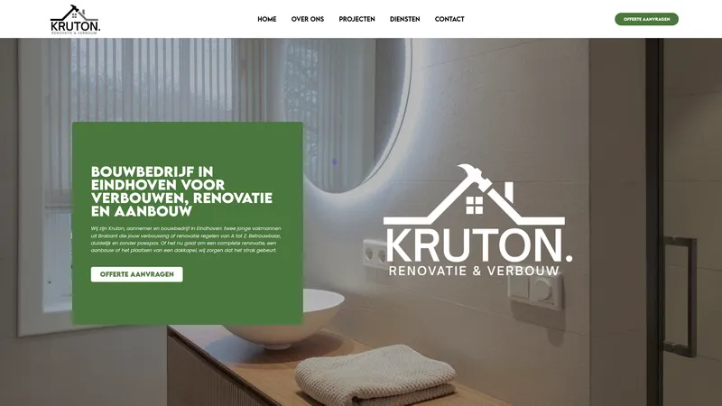 Website van Kruton renovatie & verbouw
