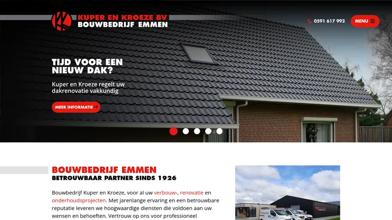 Website van Kuper en Kroeze B.V.