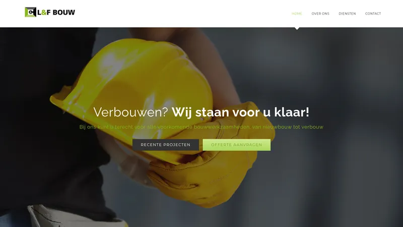 Website van L & F Bouw