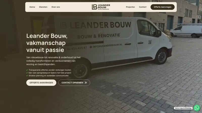 Website van LeanderBouw