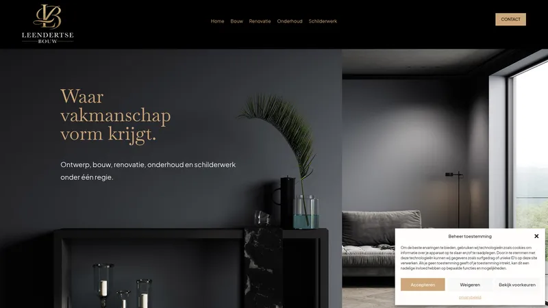 Website van Leendertse Bouw