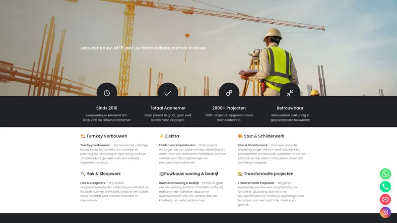Website van Leeuwenbouw