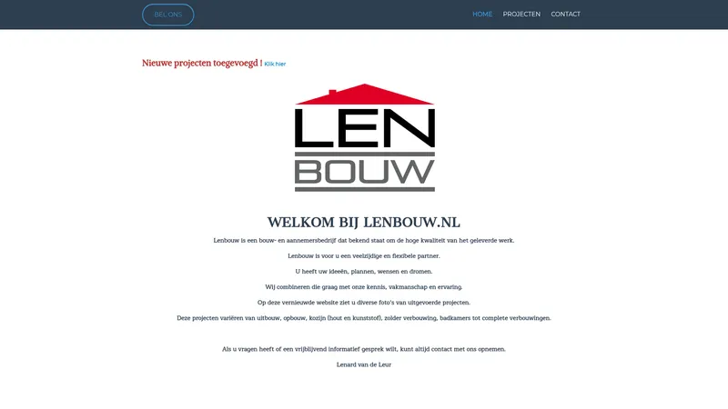 Website van Lenbouw