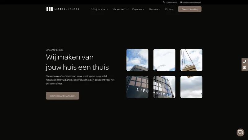 Website van LIPS AANNEMERS