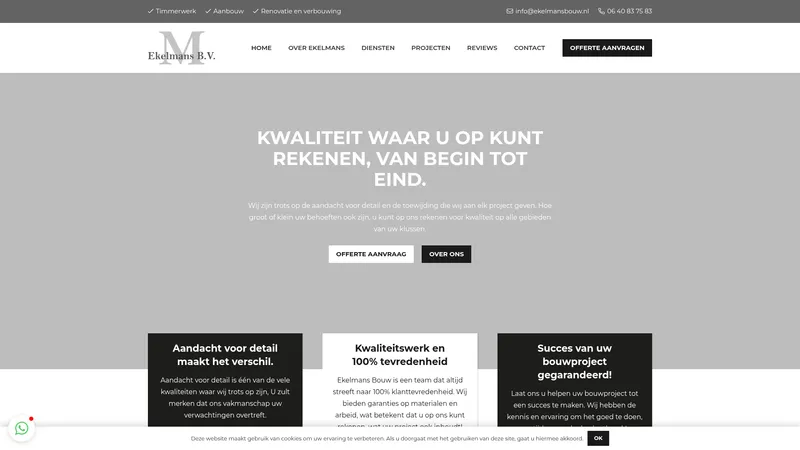 Website van M Ekelmans B.V.
