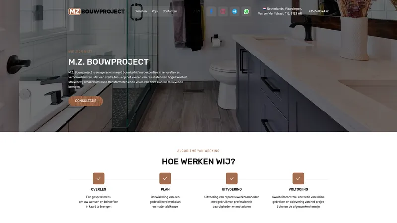 Website van M.Z. Bouwproject