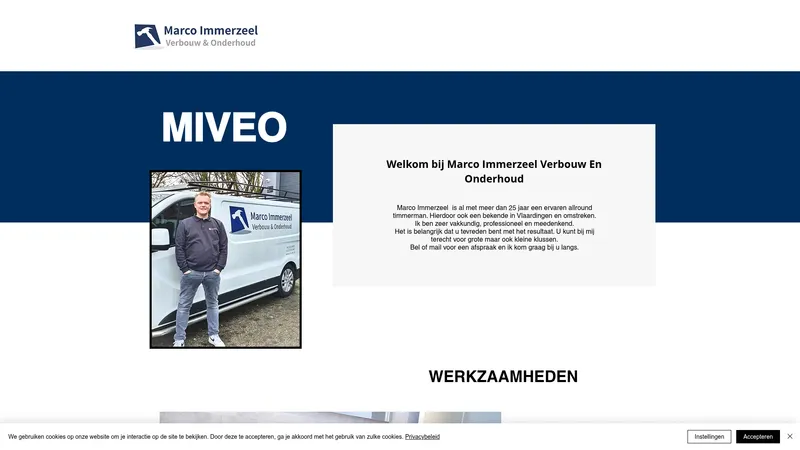 Website van Marco Immerzeel Miveo
