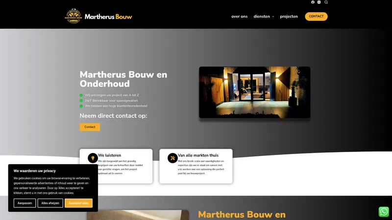Website van Martherus Bouw