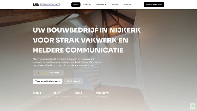Website van ME Bouw & Renovatie l Nijkerk