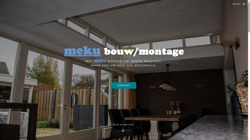 Website van Meku Bouw / montage