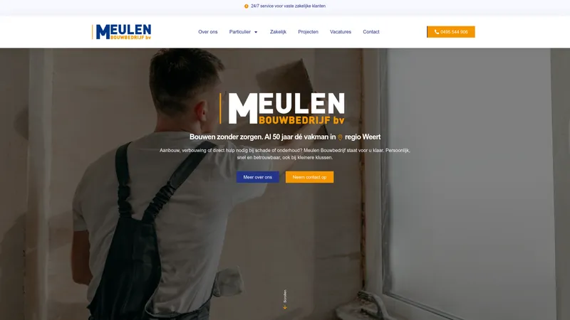 Website van Meulen Bouwbedrijf bv