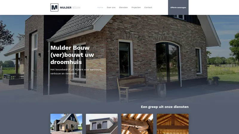 Website van Mulder Bouw