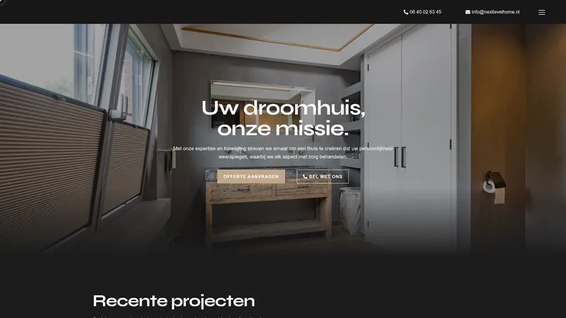 Website van Next Level Home