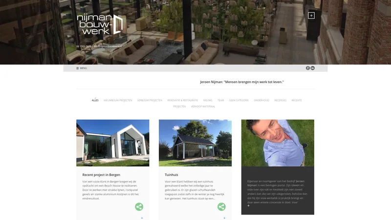 Website van Nijman Bouw-Werk