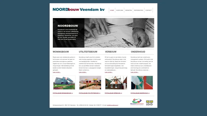 Website van Noordbouw Veendam B.V.