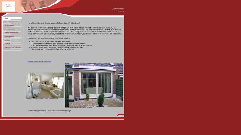 Website van Onderhoudsbedrijf Middelburg