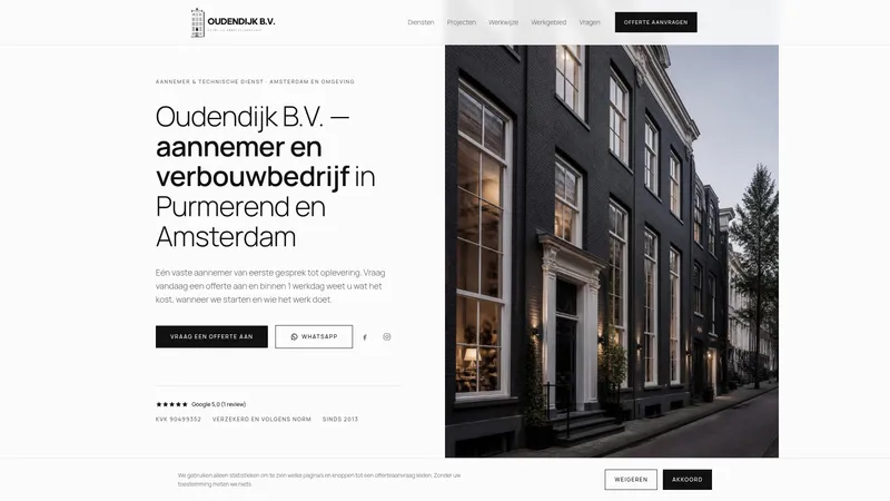 Website van Oudendijk BV