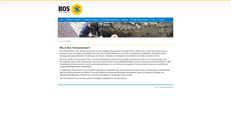 Website van P.Bos Timmerwerken