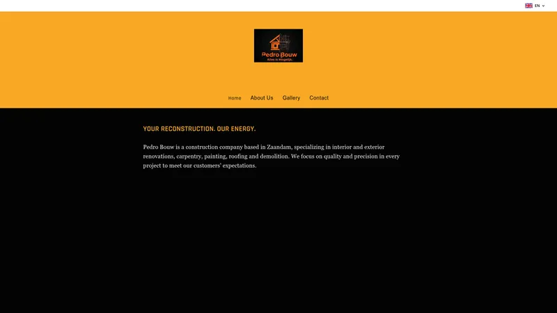 Website van Pedro Bouw