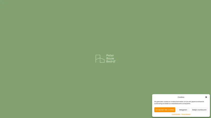 Website van Peter Bouw Bedrijf