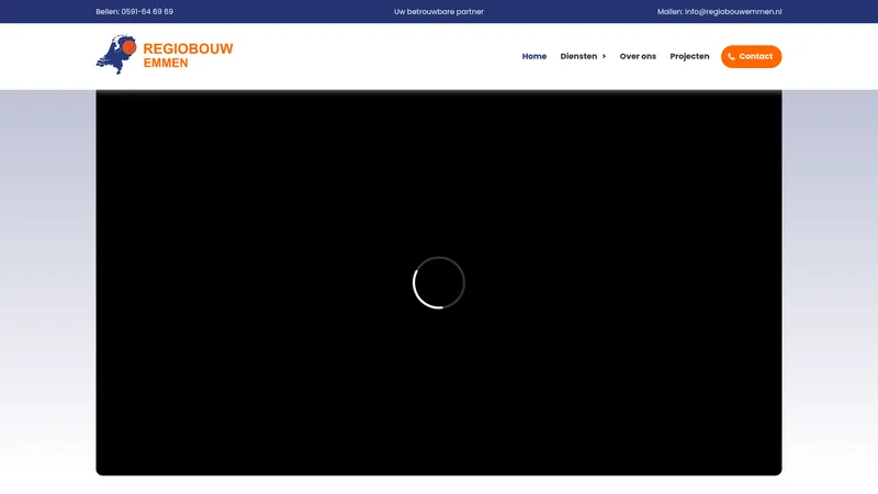 Website van Regio Bouw Emmen