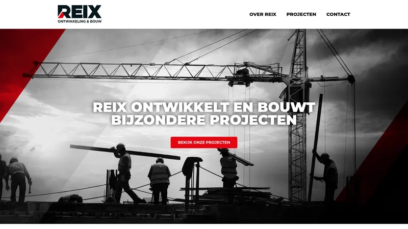 Website van Reix Ontwikkeling & Bouw B.V.