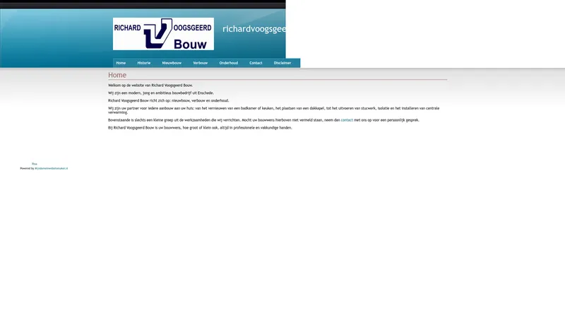 Website van Richard Voogsgeerd Bouw
