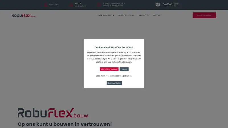 Website van Robuflex Bouw B.V.