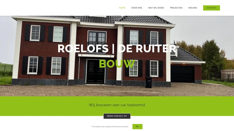 Website van Roelofs de Ruiter Bouw B.V