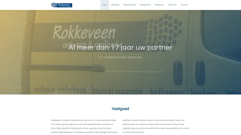 Website van Rokkeveen Ontwerp & Realisatie BV