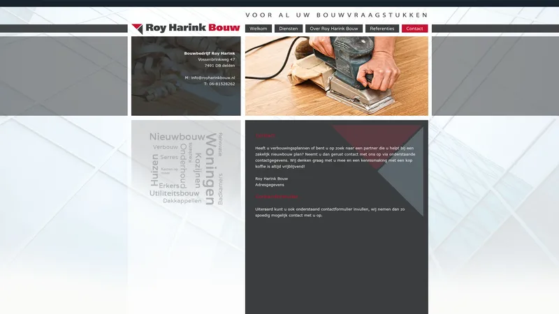 Website van Roy Harink Bouw