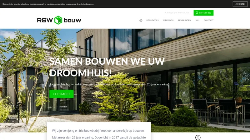 Website van RSW Bouw B.V.