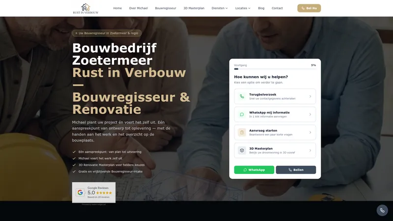 Website van Rust in Verbouw