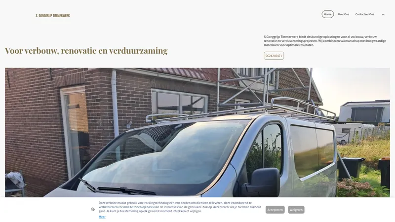 Website van S.Gonggrijp Timmerwerk