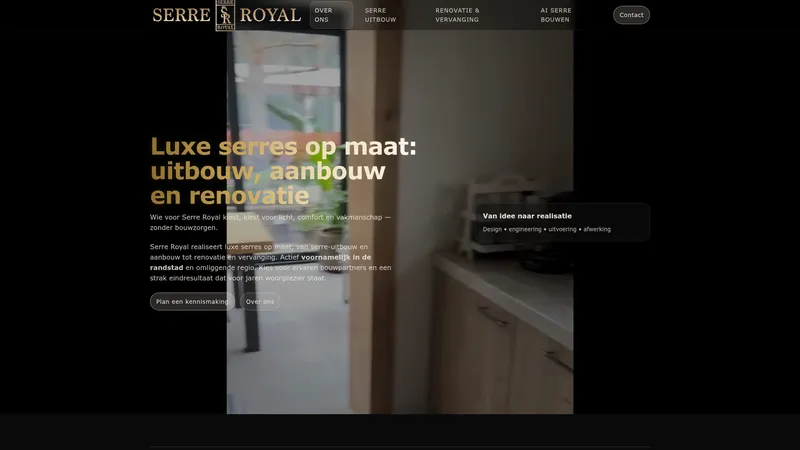 Website van Serre Royal BV