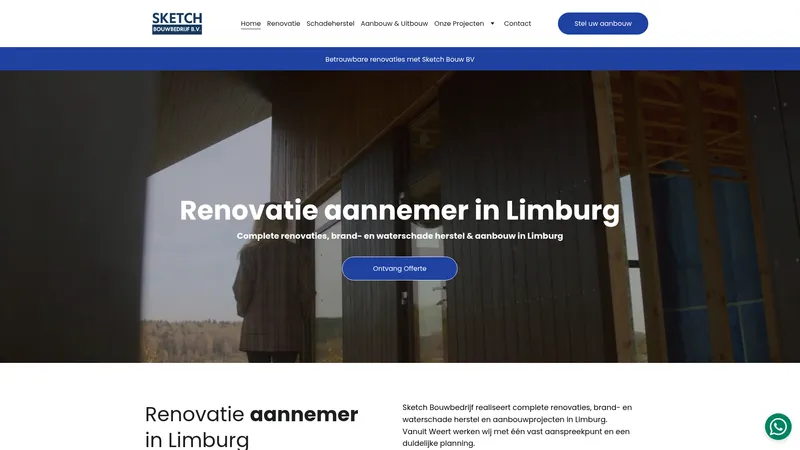 Website van SKETCH BOUW B.V.