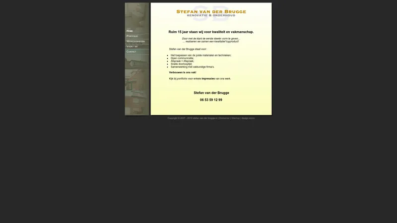 Website van Stefan van der Brugge