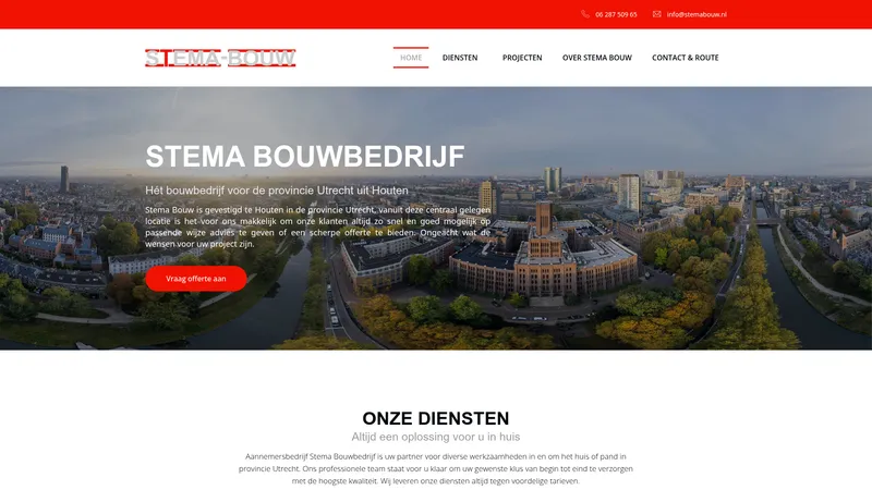 Website van Stema Bouwbedrijf