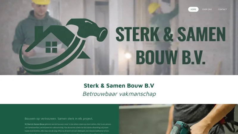 Website van Sterk & Samen Bouw B.V.