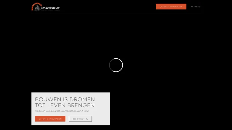 Website van Ter Beek Bouw B.V.