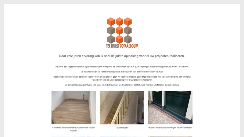 Website van Ter Horst Totaalbouw