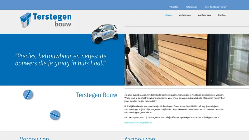Website van Terstegen Bouw